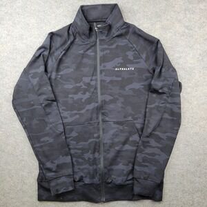 Alphalete Jacket Mens Large Black Camo Full Zip Track Athletic Gym Softshell‎